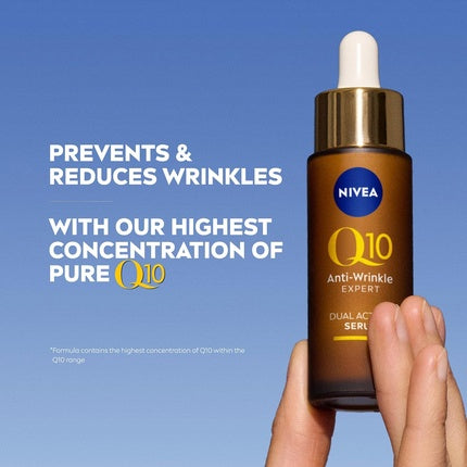 Nivea Q10 Anti-Wrinkle Expert Dual Action Serum, 30ml – Anti-Ageing Face Serum with Pure Q10 for Women