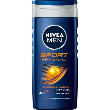 Nivea Sport Shower Gel, 250ml | Refreshing Body, Face & Hair Cleanser