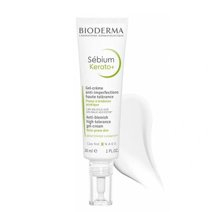 Bioderma Sébium Kerato Gel-Cream, 30ml | Anti-Blemish High Tolerance Gel-Cream for Oily & Acne-Prone Skin