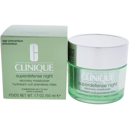 Clinique Superdefense Night Recovery Moisturizer Skin Types III-IV - Overnight Hydrating Face Cream