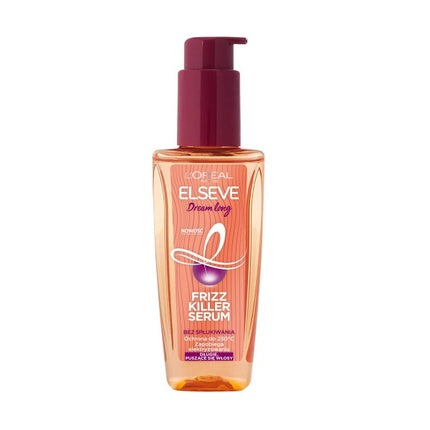 L'Oréal Paris Elseve Dream Long Frizz Killer Serum, 100ml Heat Protect Hair Serum for Long Frizzy Hair