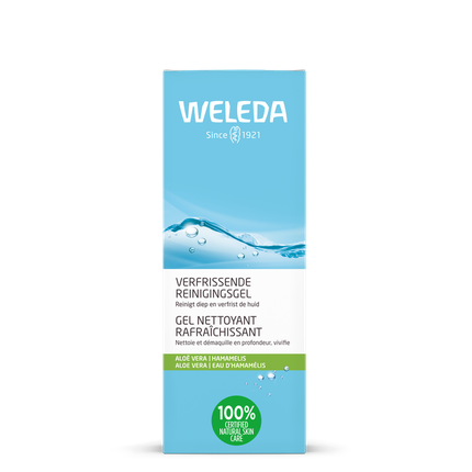 Weleda Refreshing Cleansing Gel Face Wash, 150ml Gentle Daily Facial Cleanser for All Skin Types