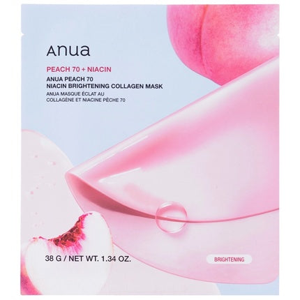 Anua Peach 70 Niacin Brightening Collagen Mask | Hydrating Brightening Sheet Mask