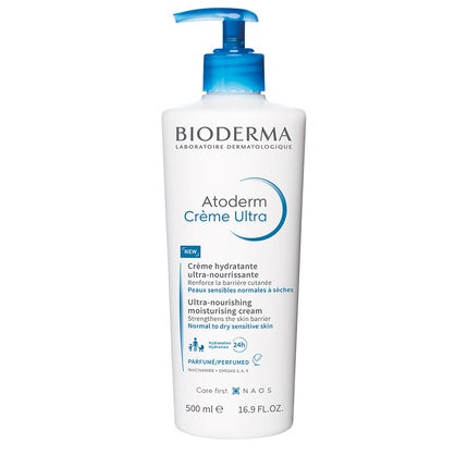 Bioderma Atoderm Ultra Cream with Fragrance, 500ml Moisturizing Body Cream for Dry & Sensitive Skin