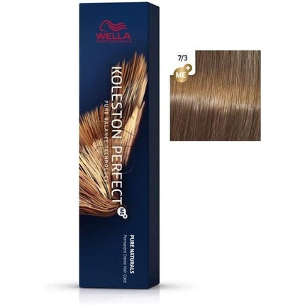 Wella Professionals Koleston Perfect Me+ Pure Naturals 7/03 Medium Blonde Natural Gold Permanent Hair Color, 60ml