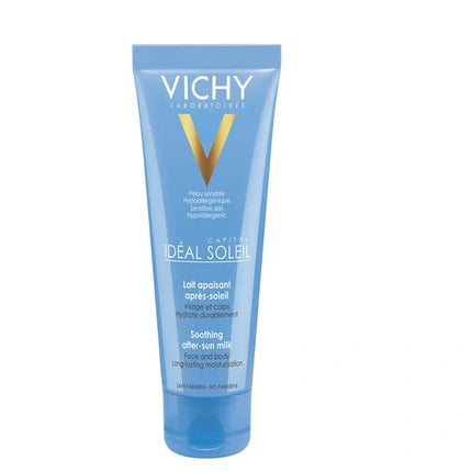 Vichy Capital Soleil Hydrating After-Sun Gel Lotion, 300ml Soothing Moisturising Face & Body Care