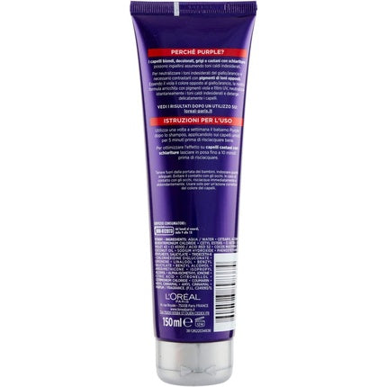 Purple Anti-Yellow Hair Conditioner, 150ml for Blonde, Silver & Grey Hair