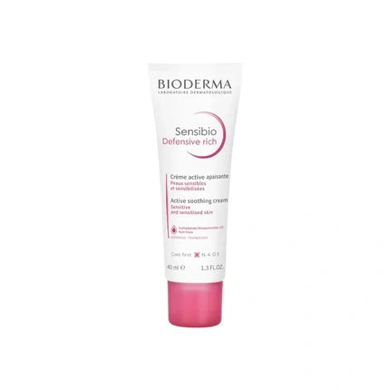 Bioderma Sensibio Defensive Light Soothing Cream for Sensitive Skin, 40ml Lightweight Face Moisturiser