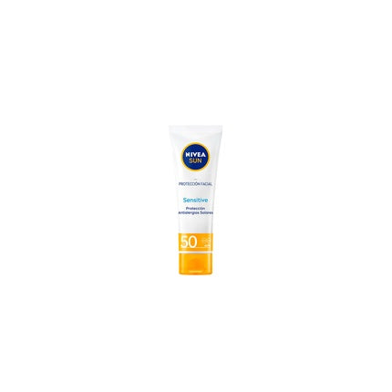 Nivea SUN UV Face Sensitive Daily Protect SPF 50, 50ml - Lightweight Facial Sunscreen for Sensitive Skin