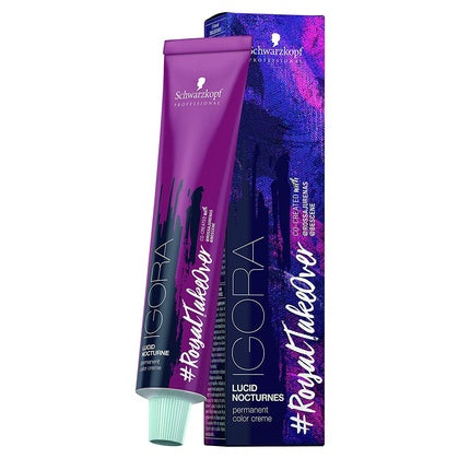 Schwarzkopf Professional Igora Royal TakeOver Lucid Nocturnes 6-299 Dark Blonde Ash Violet Extra Permanent Hair Color, 60ml