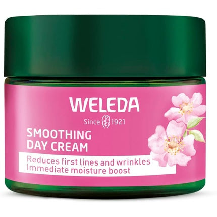 Weleda Wild Rose & White Tea Smoothing Day Cream, 40ml | Daily Hydrating Face Cream for Smoother-Looking Skin