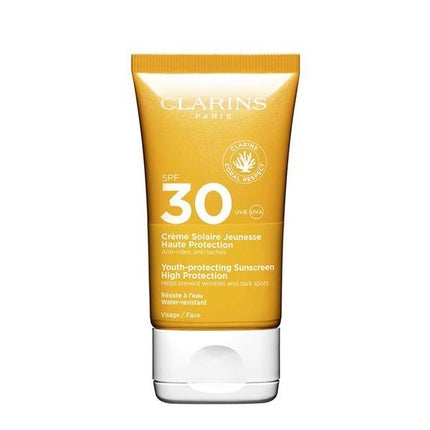Clarins Youth-Protecting Sunscreen SPF 30 Protective Face Cream, 50ml Daily Facial Sun Protection