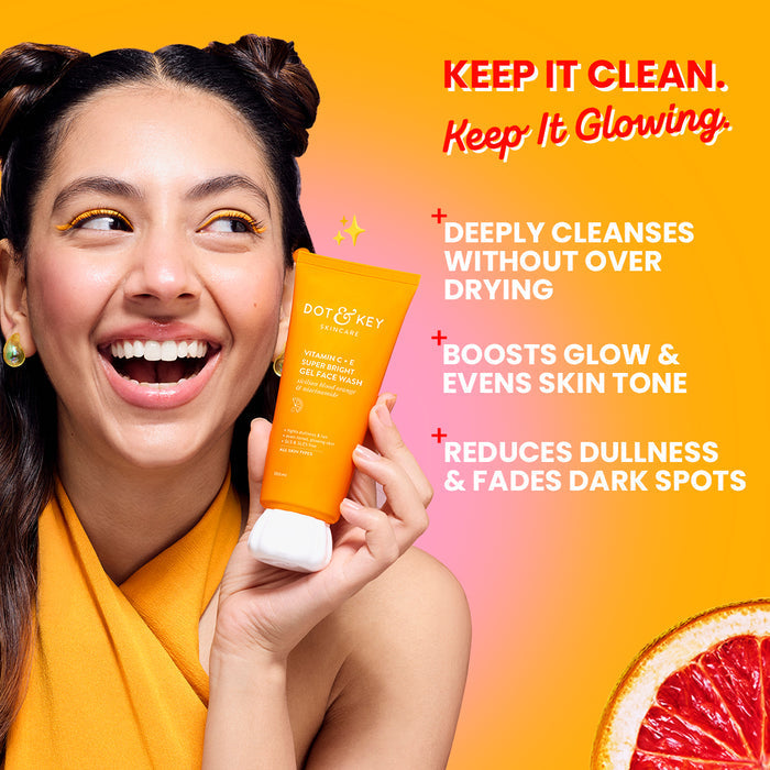 Dot & Key Vitamin C +E Super Bright Gel Face Wash, 175ml Buy at Indicrest Image 2