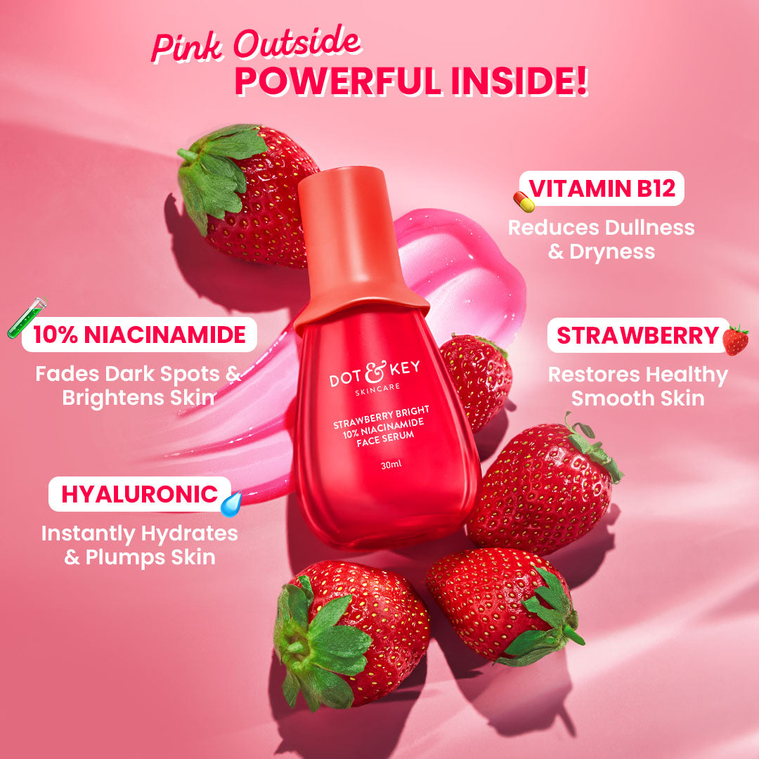 Dot & Key Strawberry Bright 10% Niacinamide Face Serum, 30ml Buy at Indicrest Image 4