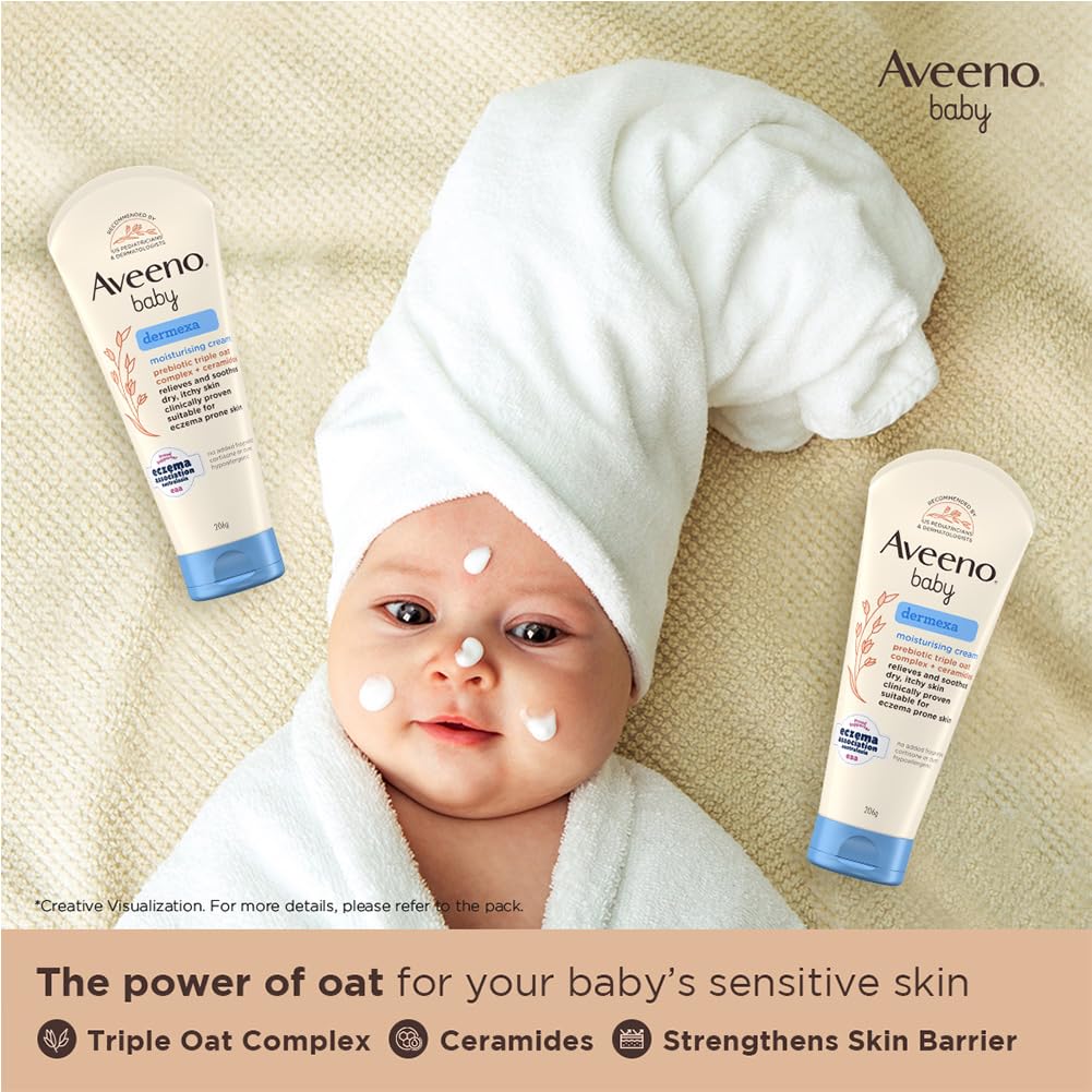 Aveeno Baby Dermexa Moisturising Cream, 206g Buy at Indicrest Image 4