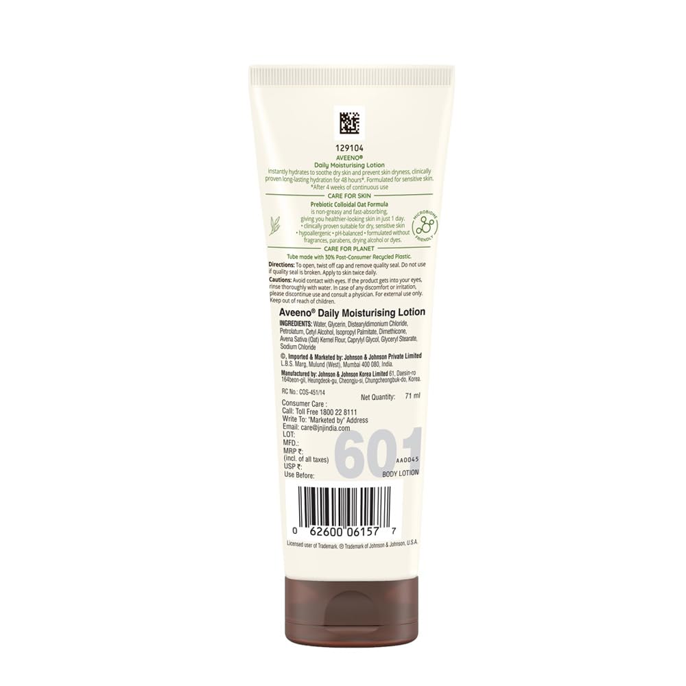 Aveeno Daily Moisturising Lotion, 71ml Buy at Indicrest Image 2