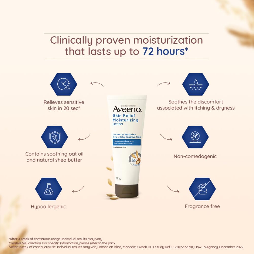 Aveeno Skin Relief Moisturizing Lotion, 71ml Buy at Indicrest Image 4