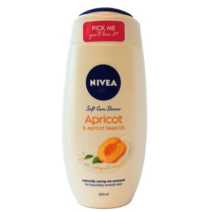 Nivea Soft Care Shower Gel Apricot & Apricot Kernel Oil, 250ml – Nourishing Moisturizing Body Wash