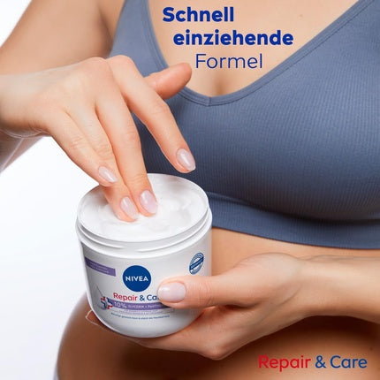 Nivea Repair & Care Fragrance-Free Body Cream with Panthenol & Glycerin, 400ml