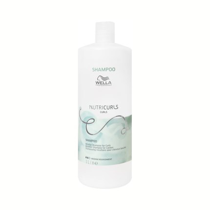 Wella Professionals Nutricurls Shampoo for Curly Hair, 1000ml Nourishing Shampoo for Waves & Curls