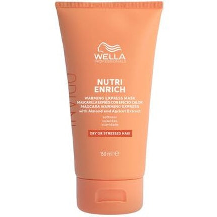 Wella Professionals Invigo Nutri-Enrich Warming Express Mask, 150ml Self-Heating Hair Mask for Dry & Damaged Hair