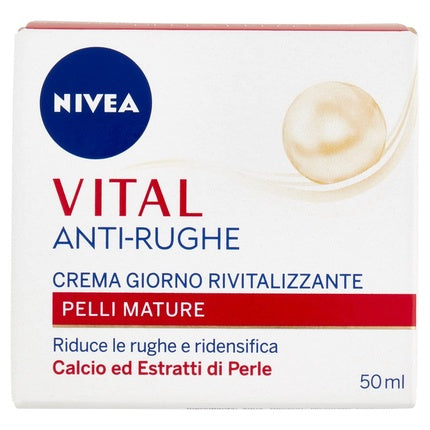 Nivea Vital Revitalizing Day Cream for Mature Skin, 50ml Daily Face Moisturizer