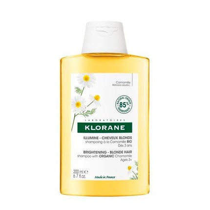 Klorane Brightening Shampoo with Chamomile for Blonde Hair, 200ml - Brightening Shampoo for Natural & Color-Treated Blonde Hair