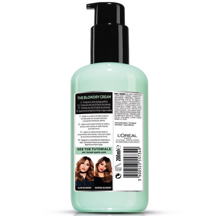 L'Oréal Heat Protection & Style Extender The Blowdry Cream, 200ml – Heat Protectant Styling Cream for Smooth, Flexible Blow-Dried Hair