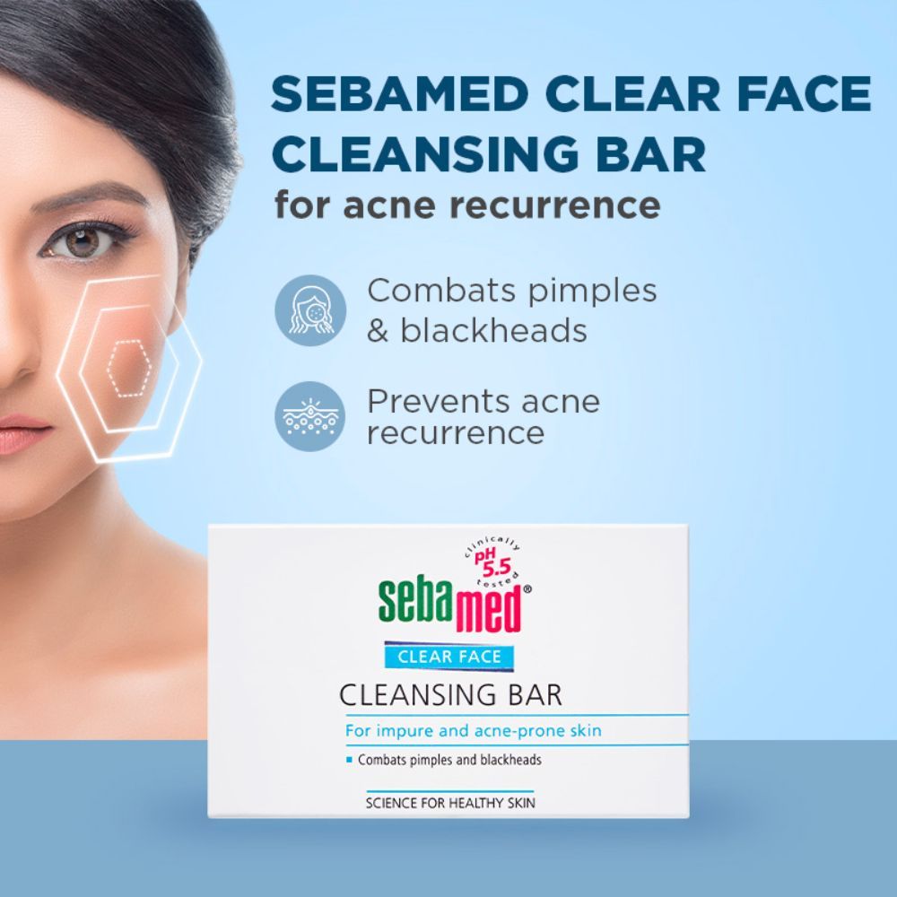 Bar on a sink with facial care products