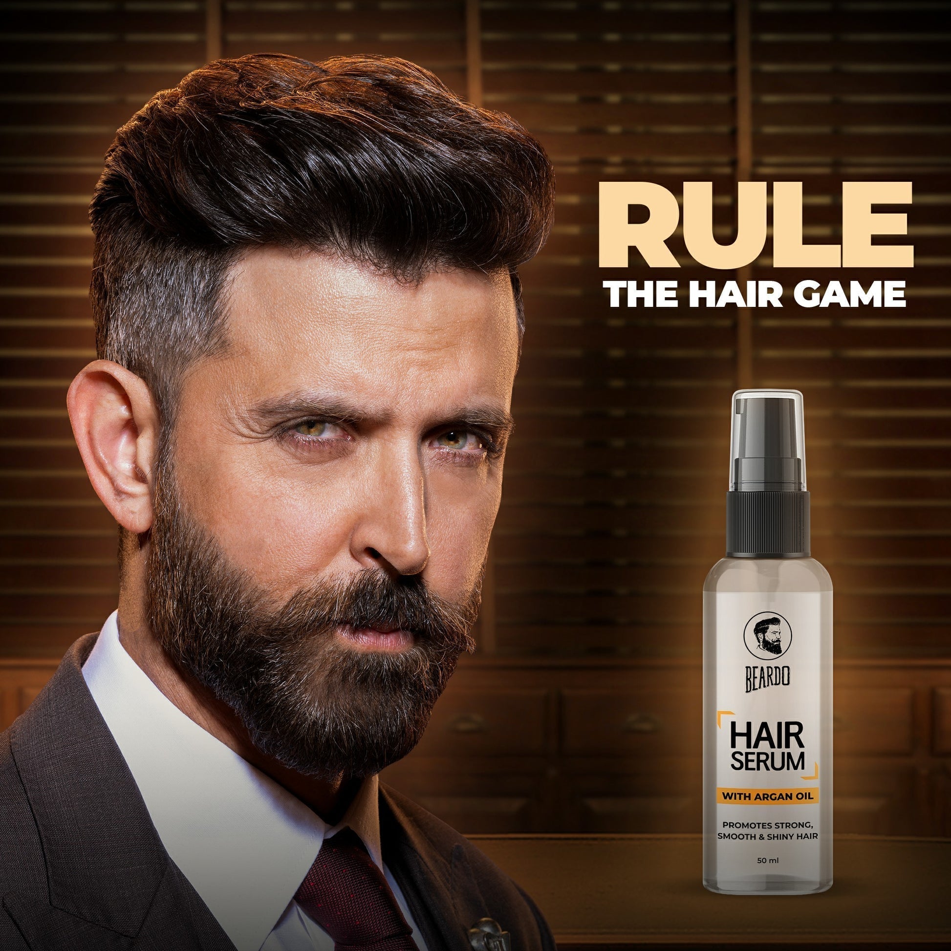 Beardo Hair Serum 50ml bottle front view
