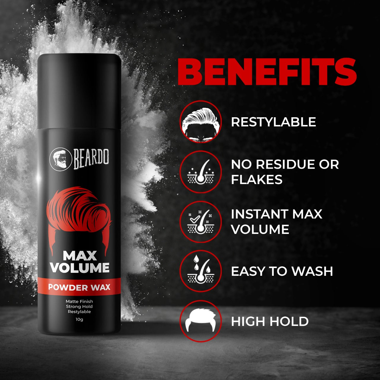 Beardo Powder Wax – Texture Close-Up