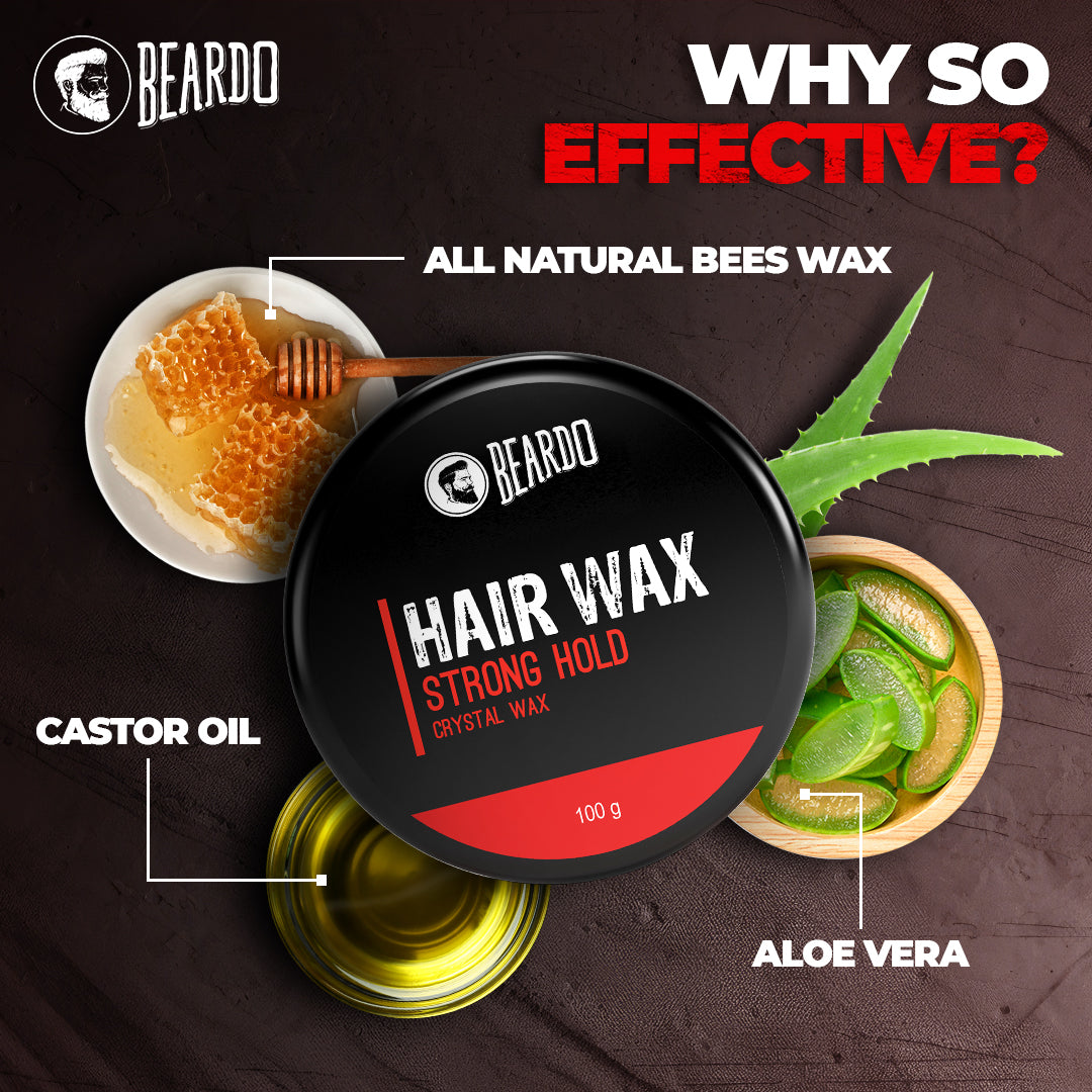 Before and After Using Beardo Hair Wax