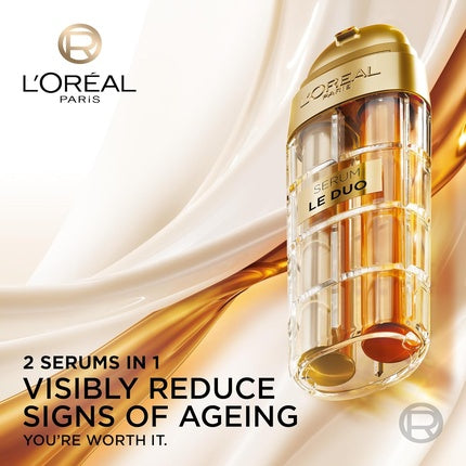 L'Oréal Paris Age Defying Serum Le Duo with Collagen Peptide Booster & Vitamin B3 – Dual Action Anti-Ageing Face Serum
