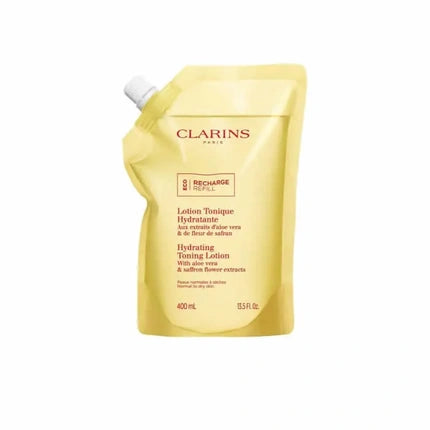 Clarins Hydrating Toning Lotion Doypack, 400ml for Normal to Dry Skin Alcohol-Free Facial Toner