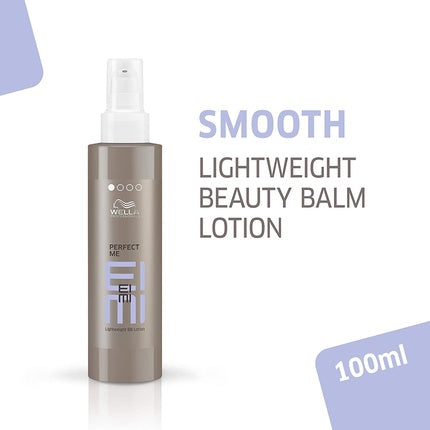 Wella Professionals EIMI Perfect Me Lightweight Beauty Balm Lotion, 100ml | Smoothing Hair Balm for Softness & Shine