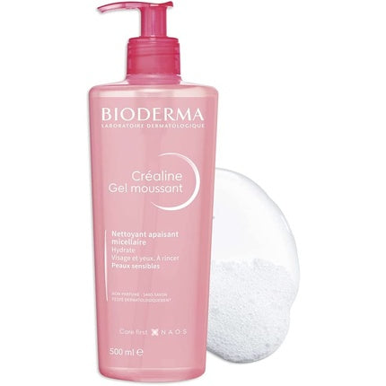 Bioderma Créaline Foaming Gel, 500ml Gentle Facial Cleanser for Sensitive Skin