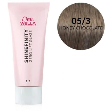 Wella Professionals Shinefinity Zero Lift Glaze 05/3 Honey Chocolate Demi-Permanent Hair Color, 60ml