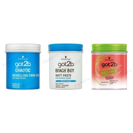 Schwarzkopf got2b Made4Mess Chaotic Molding Gum Hair Styling Wax for Flexible Hold