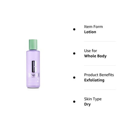 Clinique Clarifying Lotion 2 Exfoliating Toner for Dry Combination Skin, 400ml