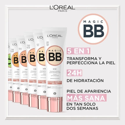L'Oréal Paris BB C'est Magic 5-in-1 Moisturising Tint Cream SPF 11 Shade 01 Very Light, 30ml – Lightweight BB Cream with Natural Coverage
