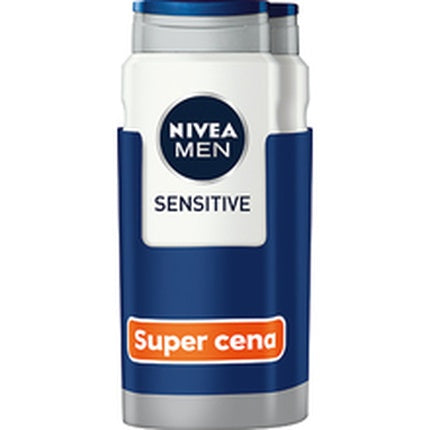 Nivea Men Sensitive Shower Gel Twin Pack 2 x 500ml Body, Face & Hair Wash for Sensitive Skin