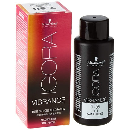 Schwarzkopf Professional Igora Vibrance Demi-Permanent Hair Colour 7-88 Medium Blonde Red Extra, 60ml