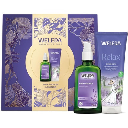 Weleda Lavender Christmas Body Gift Set 2025 with Lavender Body Oil, 100ml & Lavender Shower Gel, 200ml