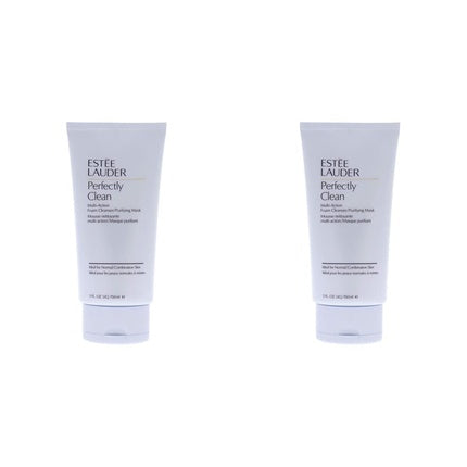 Estée Lauder Perfectly Clean Multi-Action Foam Cleanser & Purifying Mask Unisex Face Cleanser, 5oz (150ml)