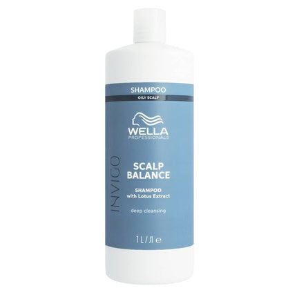 Wella Professionals Invigo Scalp Balance Deep Cleansing Shampoo for Oily Scalp, 1000ml