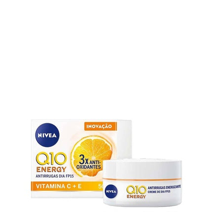 Nivea Q10 Plus Anti-Wrinkle Energy Day Cream, 50ml Hydrating Face Moisturizer with Coenzyme Q10