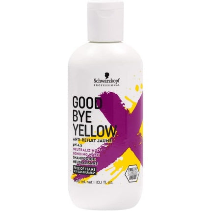 Schwarzkopf Professional Goodbye Yellow Neutralizing Shampoo, 300ml – Anti-Brass Purple Shampoo for Blonde, Grey & Lightened Hair