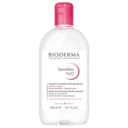 Bioderma Sensibio H2O Micellar Water for Sensitive Skin, 500ml Gentle Makeup Remover & Facial Cleanser