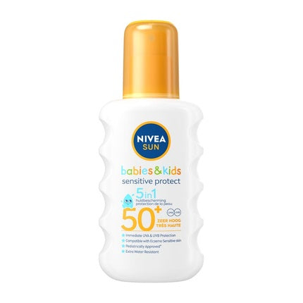 Nivea SUN Babies & Kids Protect & Sensitive Spray SPF 50+ High Protection Sunscreen for Delicate & Sensitive Skin