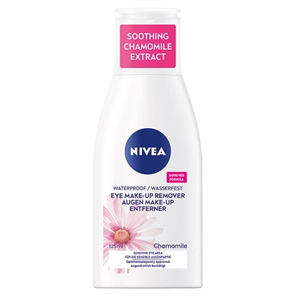 Nivea Waterproof Eye Makeup Remover with Chamomile, 125ml Gentle Eye & Lip Makeup Remover